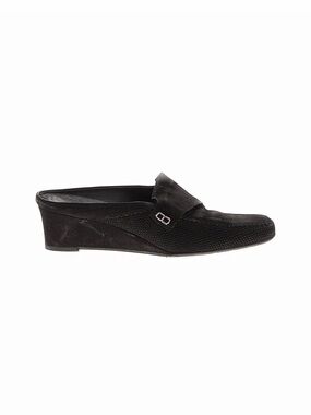 Prevata Black Slip-On Wedge Loafer